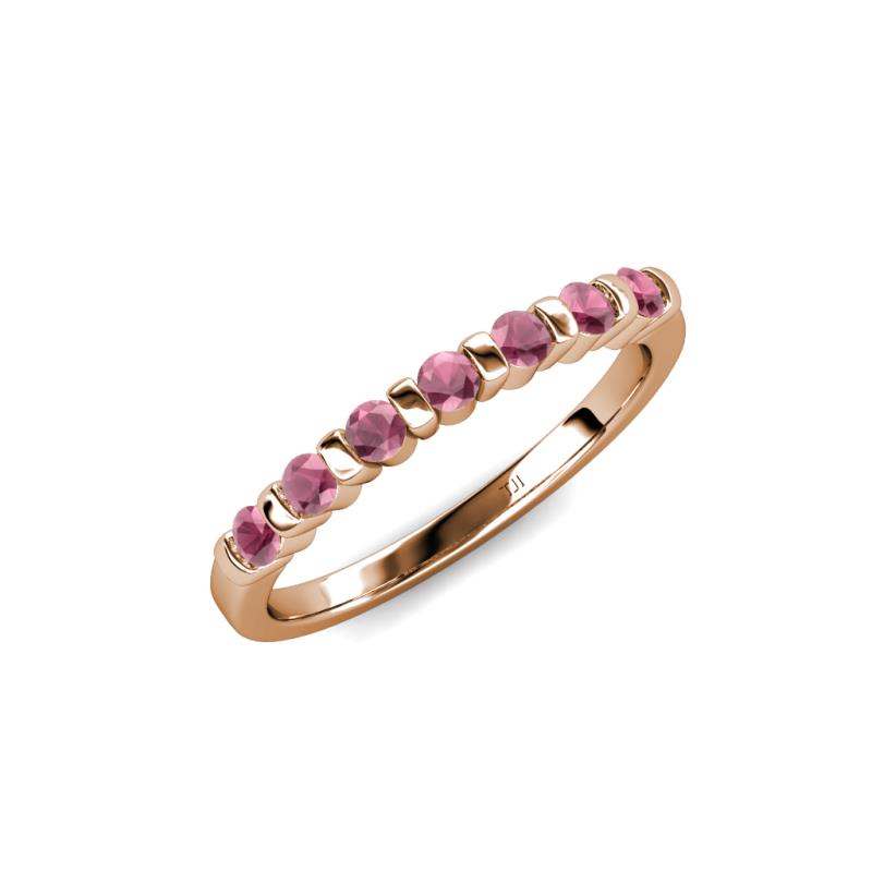 Macie 2.00 mm Rhodolite Garnet 7 Stone Wedding Band 