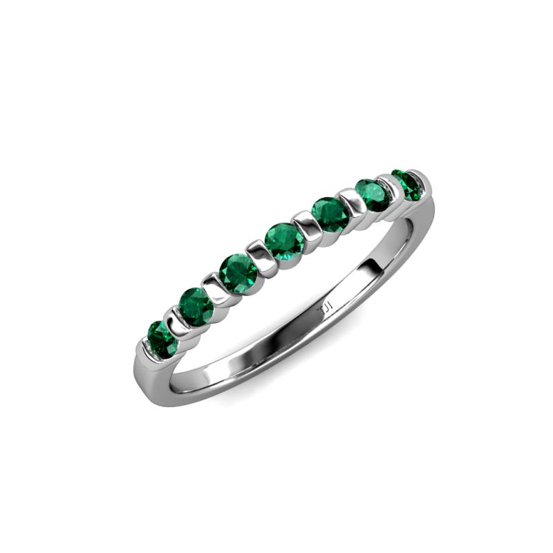 Macie Emerald Wedding Band 