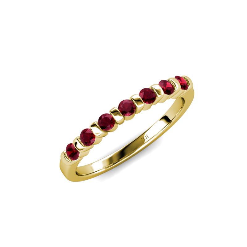 Macie 2.00 mm Ruby 7 Stone Wedding Band 