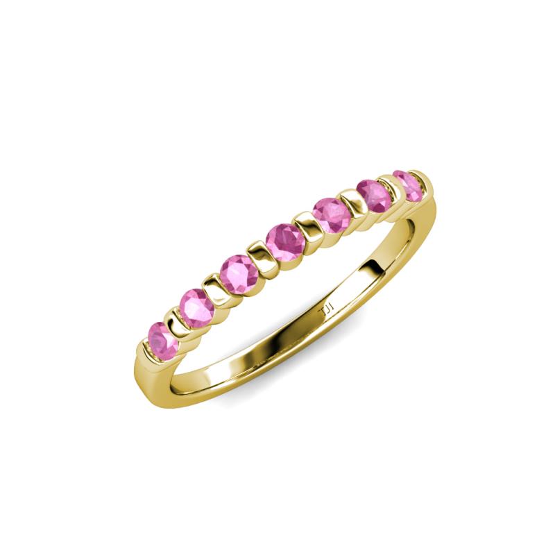 Macie Pink Sapphire Wedding Band 