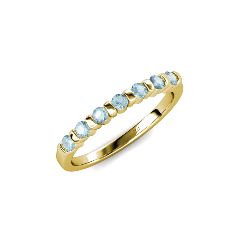 Macie Aquamarine Wedding Band 