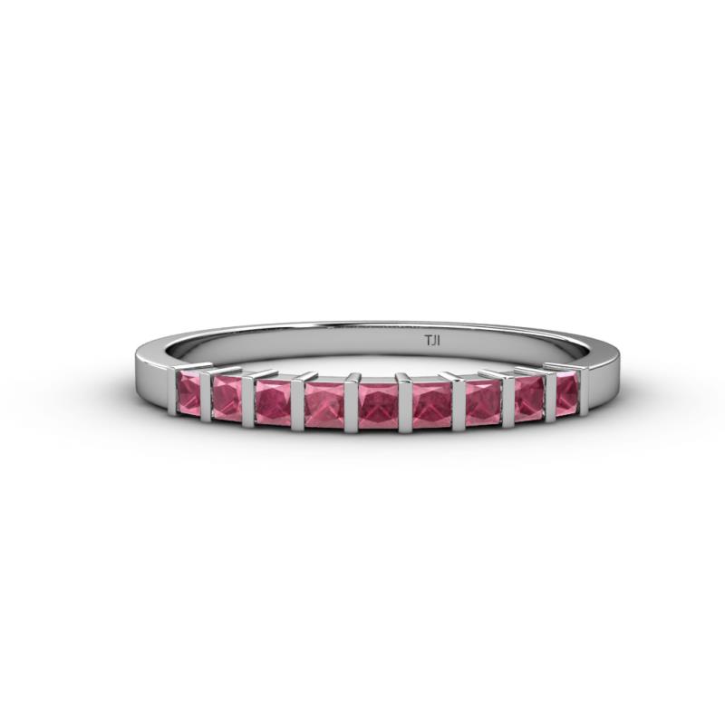 Neria 2.50 mm Rhodolite Garnet 9 Stone Wedding Band 