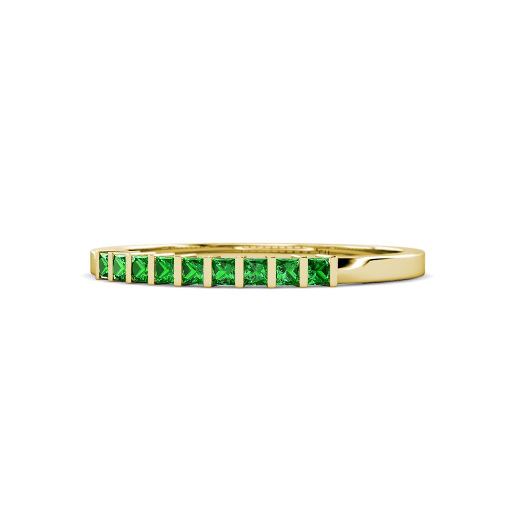 Neria 2.00 mm Green Garnet 9 Stone Wedding Band 