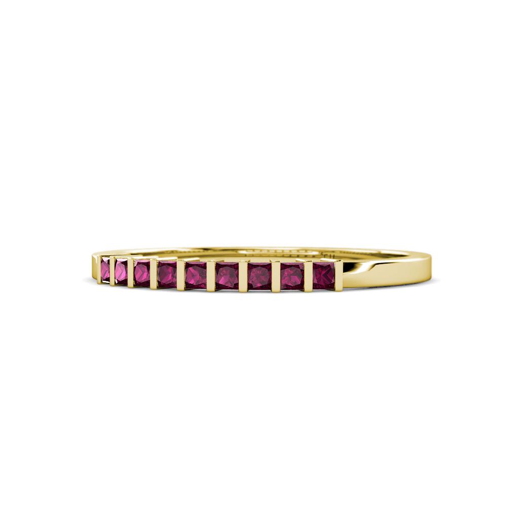 Neria 2.00 mm Rhodolite Garnet 9 Stone Wedding Band 