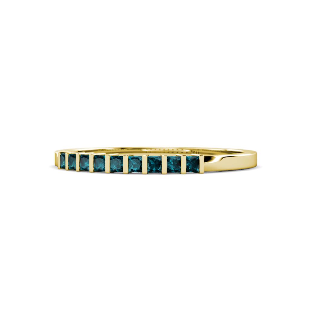 Neria 2.00 mm London Blue Topaz 9 Stone Wedding Band 