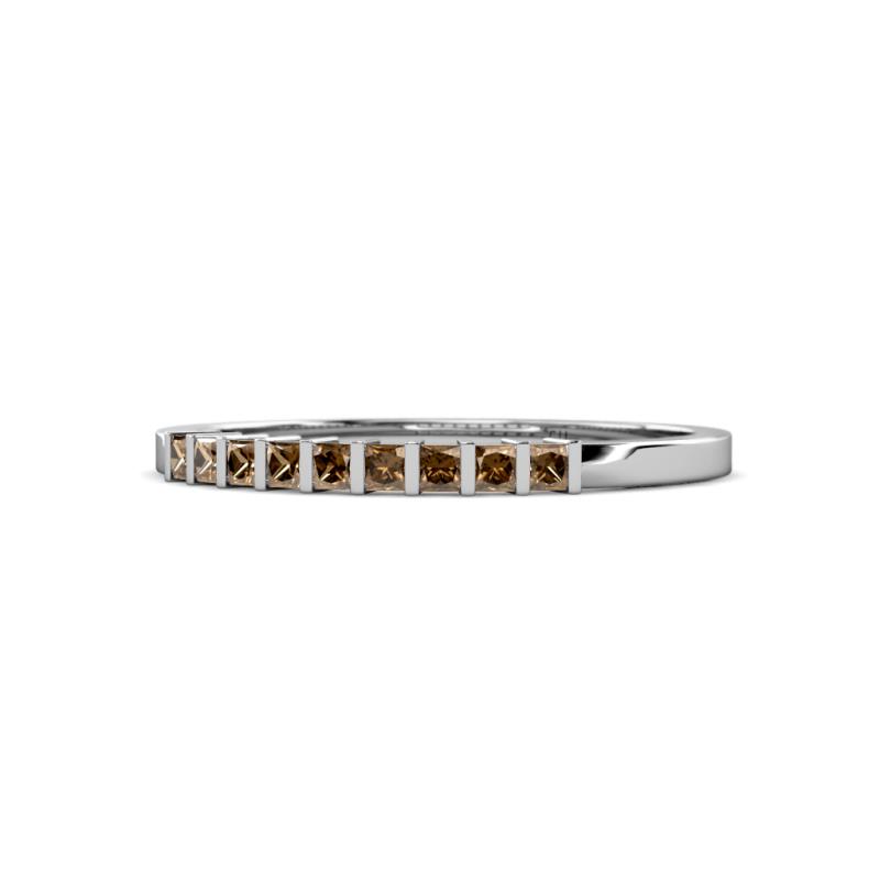 Neria 2.00 mm Smoky Quartz 9 Stone Wedding Band 