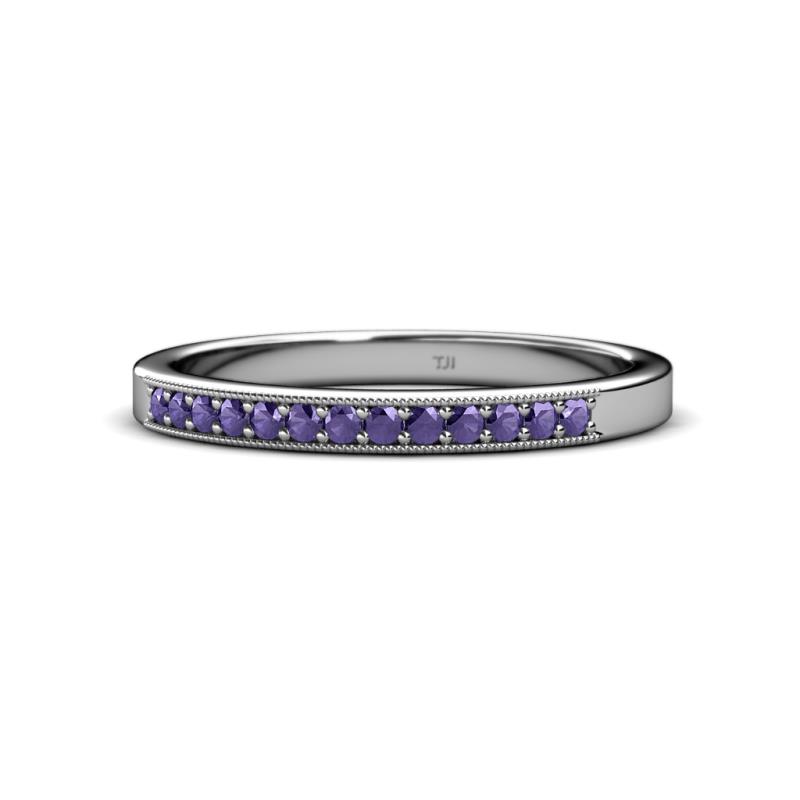 Janice 1.70 mm Iolite 13 Stone Wedding Band 