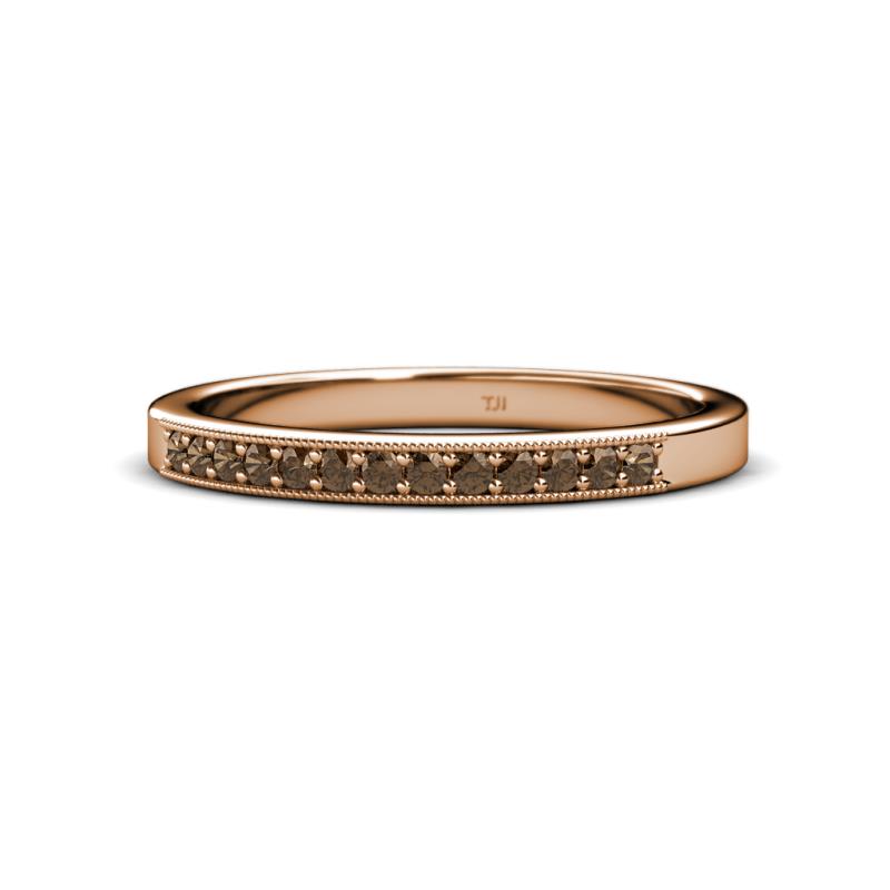 Janice 1.70 mm Smoky Quartz 13 Stone Wedding Band 