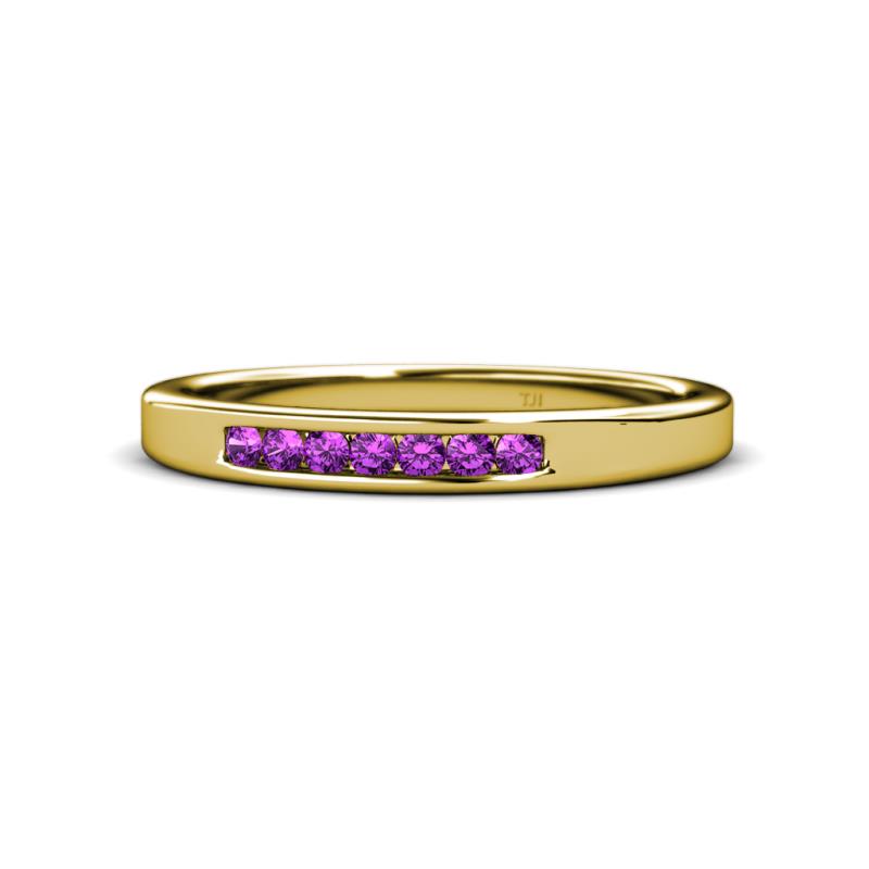 Kathiryn 2.00 mm Amethyst 7 Stone Wedding Band 