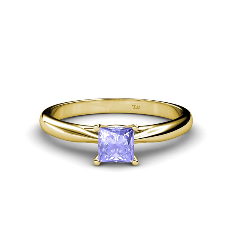 Celine Princess Cut Tanzanite Solitaire Engagement Ring 