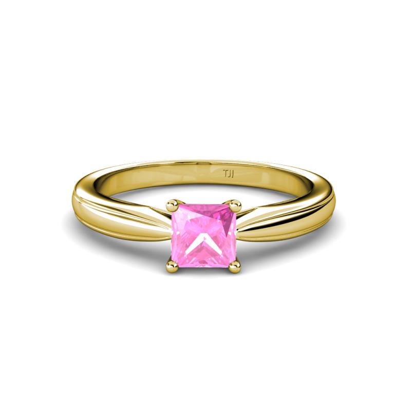 Adsila Lab Created Pink Sapphire Solitaire Ring 