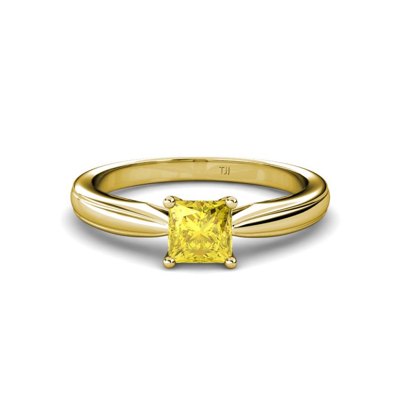 Adsila Lab Created Yellow Sapphire Solitaire Ring 