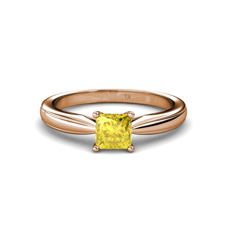 Adsila Lab Created Yellow Sapphire Solitaire Ring 