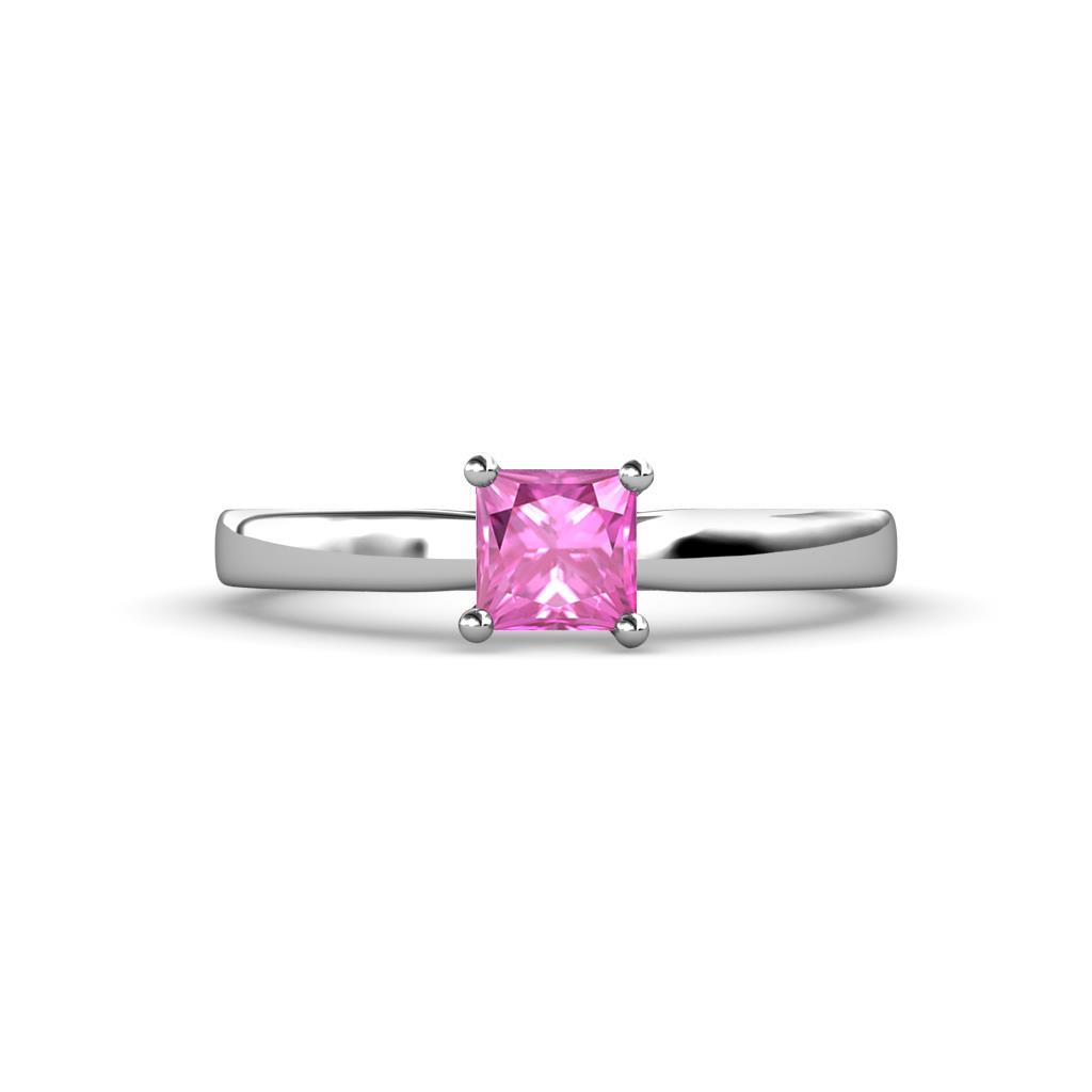 Annora Princess Cut Lab Created Pink Sapphire Solitaire Engagement Ring 