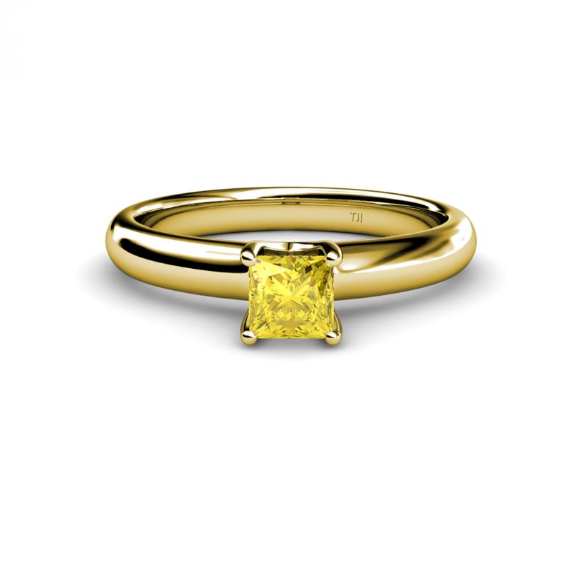 Bianca Lab Created Yellow Sapphire Solitaire Ring 