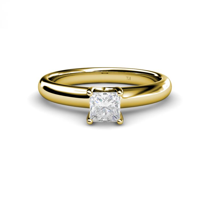Bianca Lab Created White Sapphire Solitaire Ring 