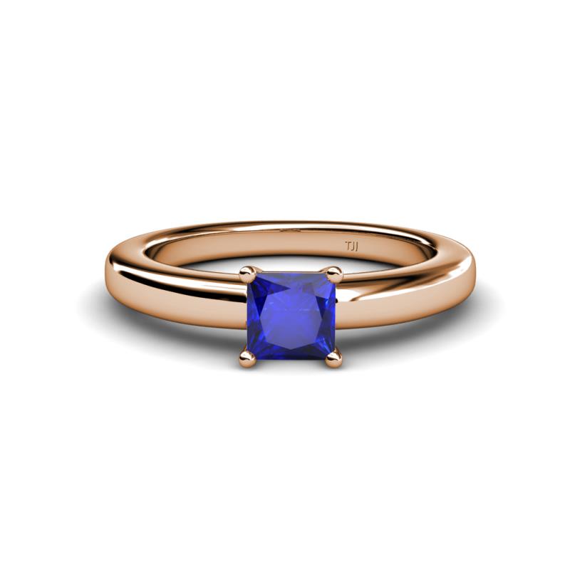 Kyle Princess Cut Blue Sapphire Solitaire Engagement Ring 