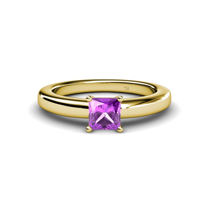 Kyle Princess Cut Amethyst Solitaire Engagement Ring 