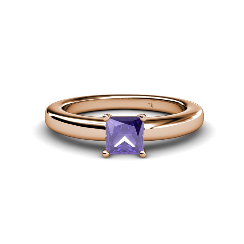 Kyle Princess Cut Iolite Solitaire Engagement Ring 