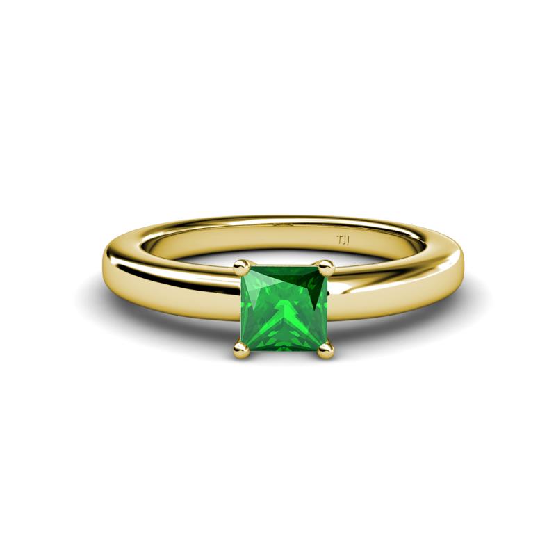 Kyle Princess Cut Emerald Solitaire Engagement Ring 