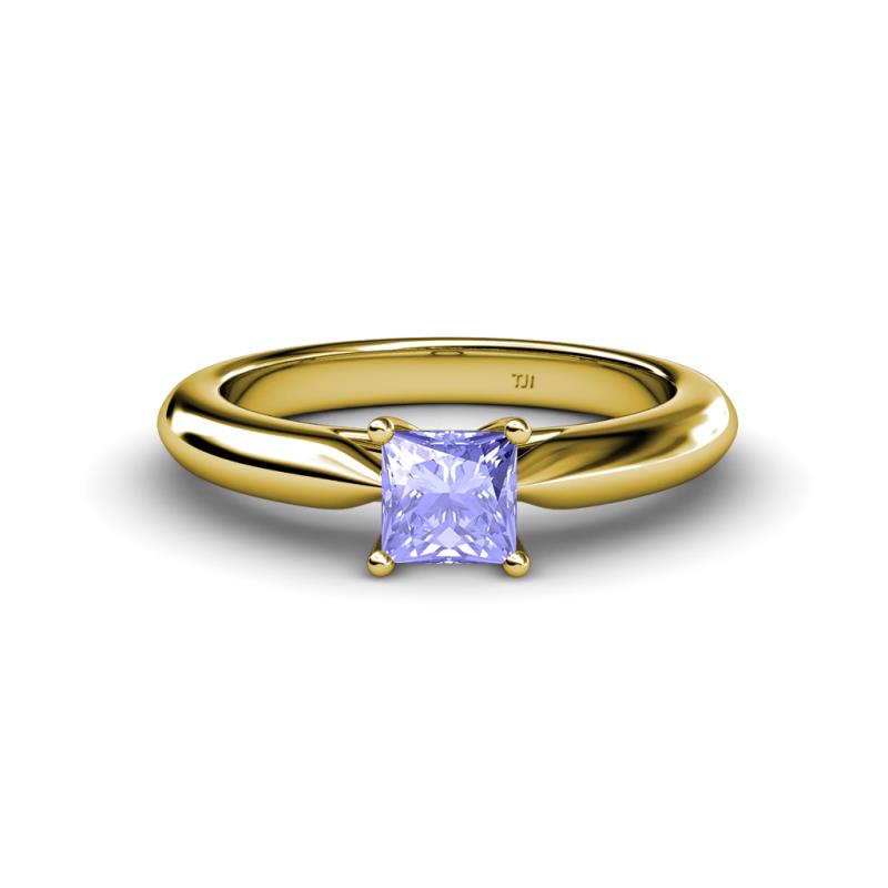 Akila Princess Cut Tanzanite Solitaire Engagement Ring 