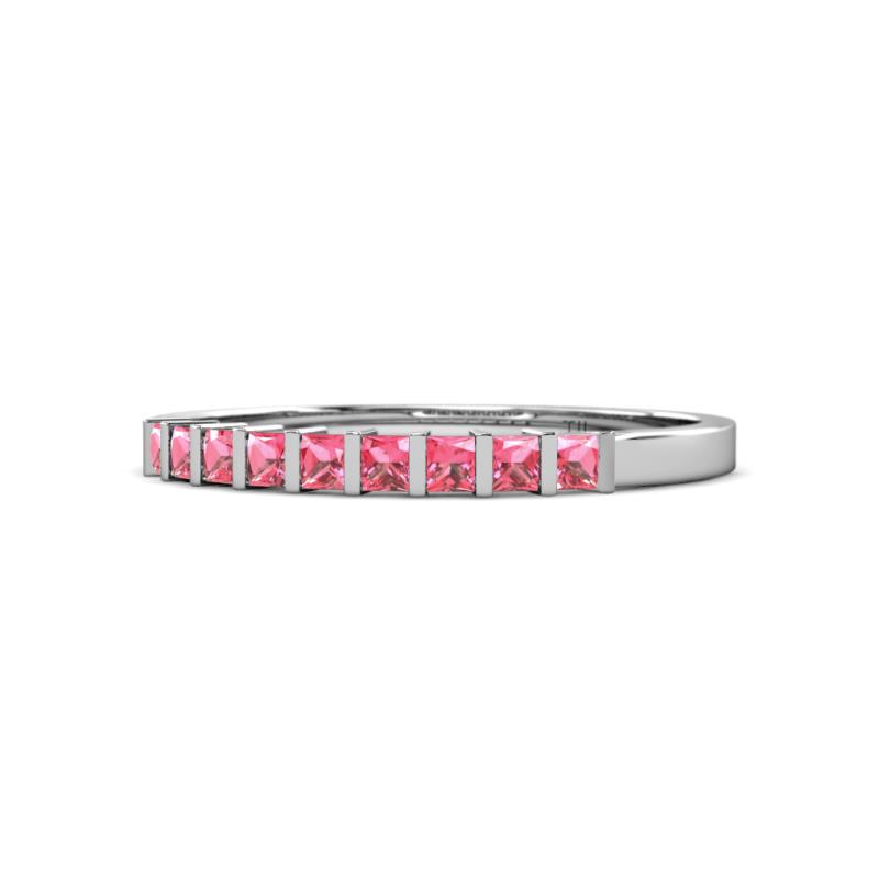 Neria 2.50 mm Pink Tourmaline 9 Stone Wedding Band 