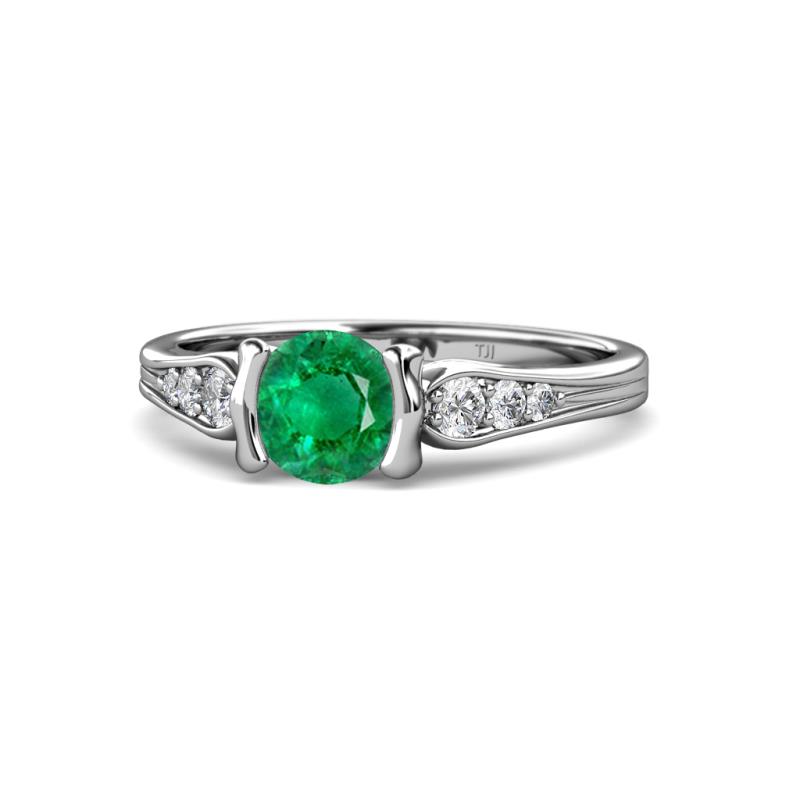 Alana Signature Emerald and Diamond Engagement Ring 