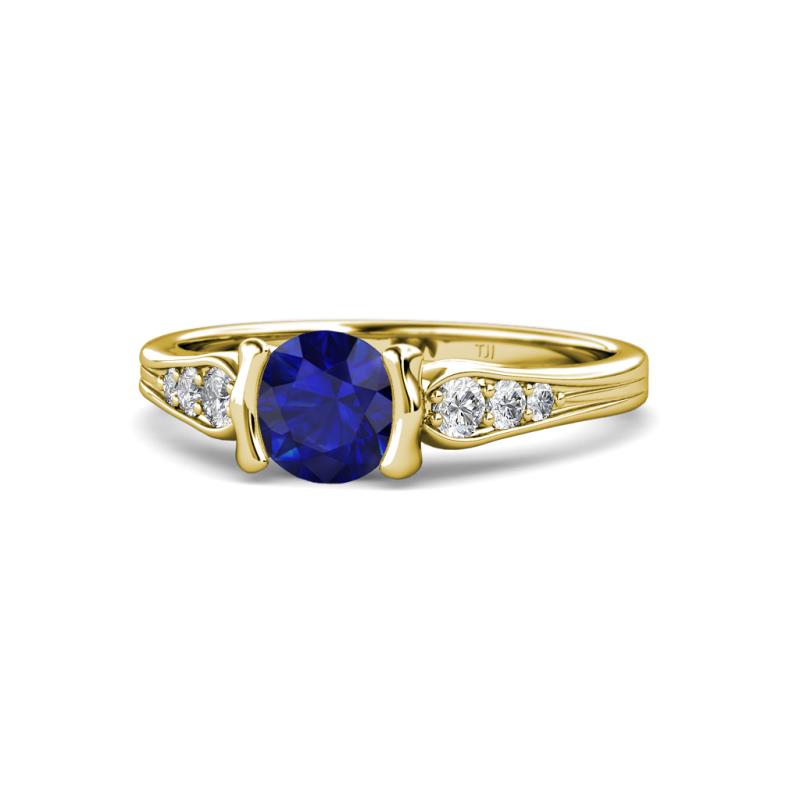 Alana Signature Blue Sapphire and Diamond Engagement Ring 