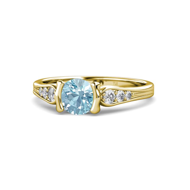 Alana Signature Aquamarine and Diamond Engagement Ring 