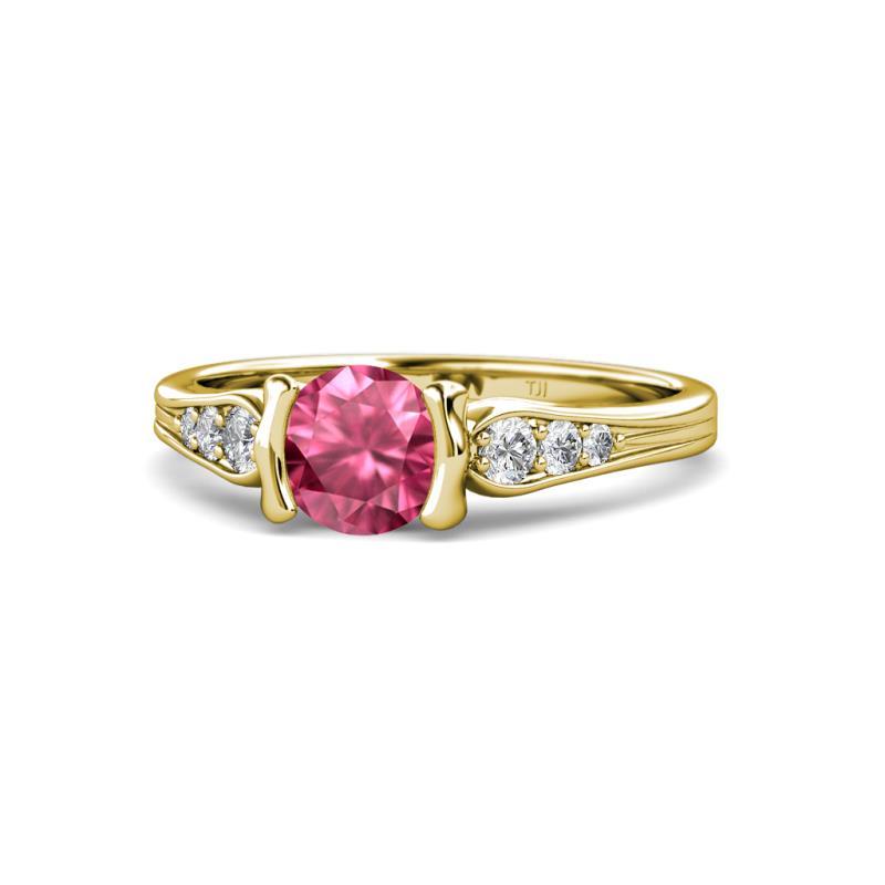 Alana Signature Pink Tourmaline and Diamond Engagement Ring 