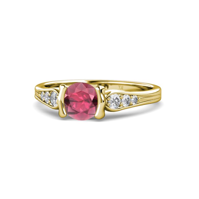 Alana Signature Rhodolite Garnet and Diamond Engagement Ring 