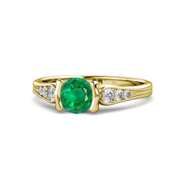 Alana Signature Emerald and Diamond Engagement Ring 