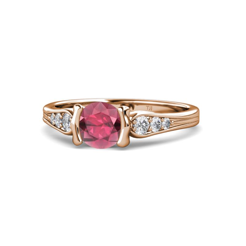 Alana Signature Rhodolite Garnet and Diamond Engagement Ring 