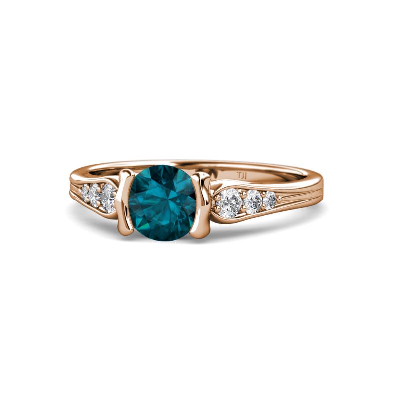 Alana Signature London Blue Topaz and Diamond Engagement Ring 