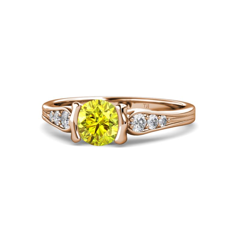 Alana Signature Yellow and White Diamond Engagement Ring 