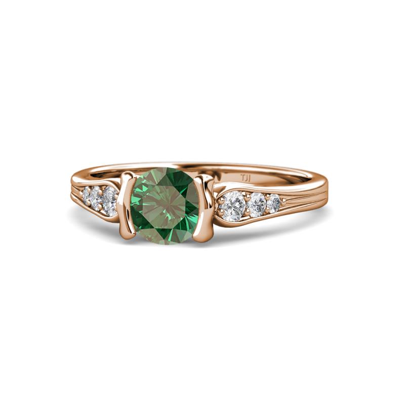 Alana Signature Diamond and Lab Created Alexandrite Engagement Ring 