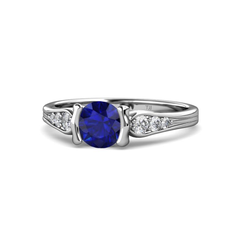 Alana Signature Blue Sapphire and Diamond Engagement Ring 