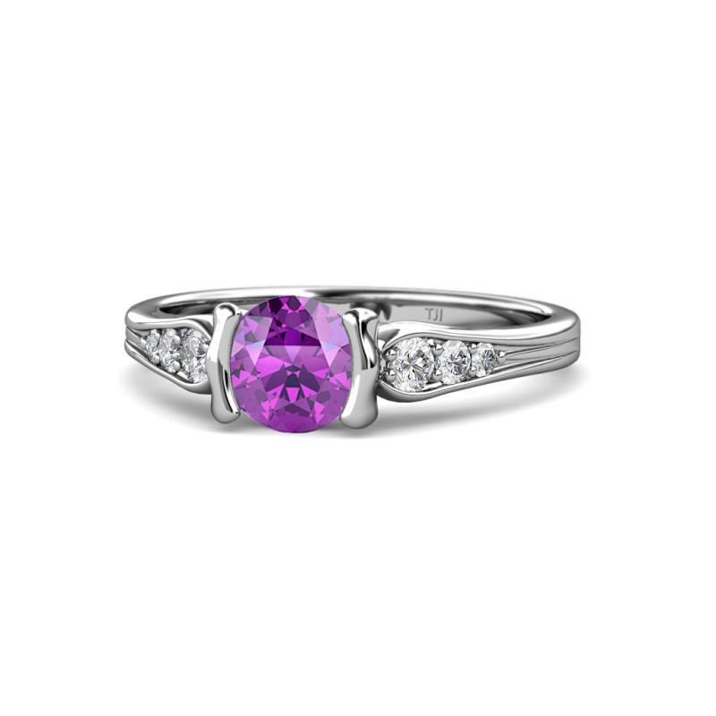 Alana Signature Amethyst and Diamond Engagement Ring 