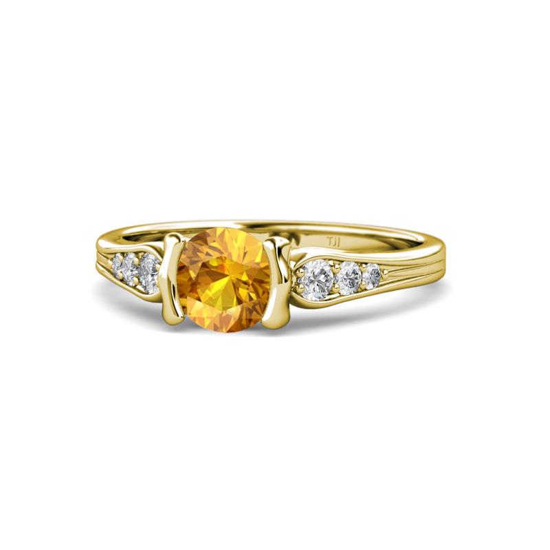 Alana Signature Citrine and Diamond Engagement Ring 