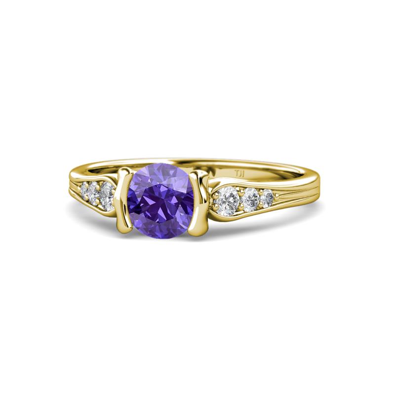 Alana Signature Iolite and Diamond Engagement Ring 