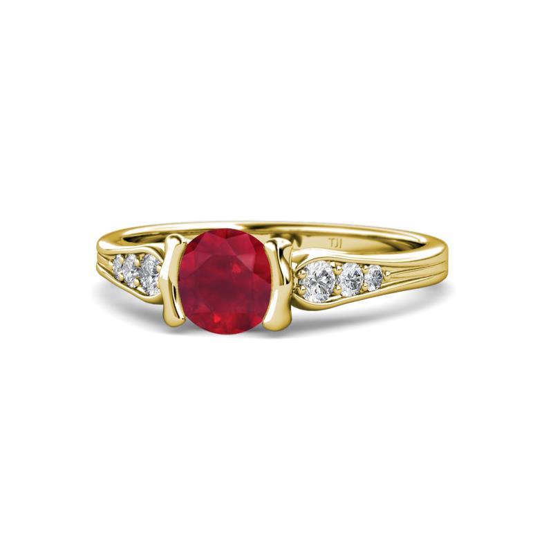Alana Signature Ruby and Diamond Engagement Ring 