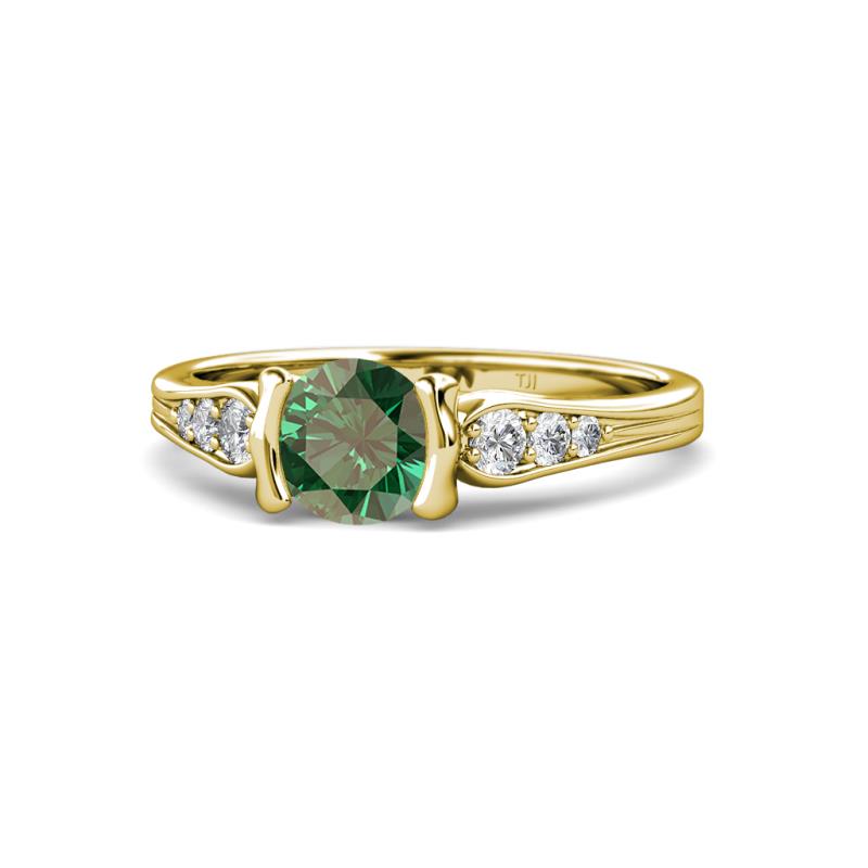 Alana Signature Diamond and Lab Created Alexandrite Engagement Ring 