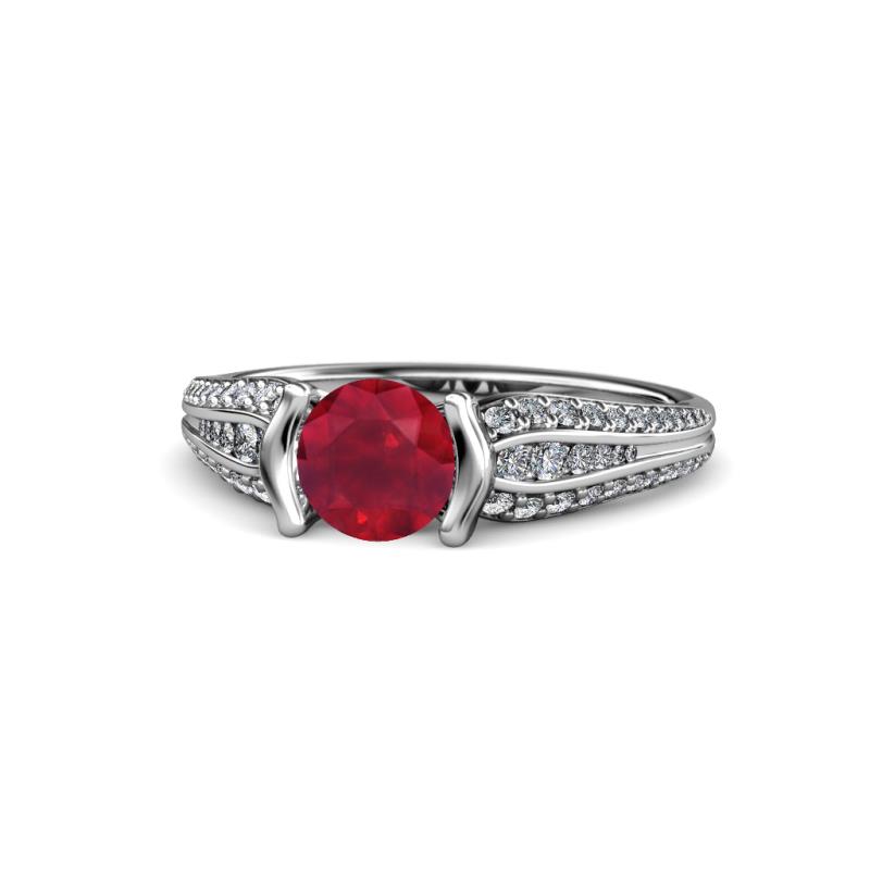 Alair Signature Ruby and Diamond Engagement Ring 