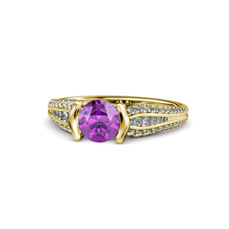 Alair Signature Amethyst and Diamond Engagement Ring 