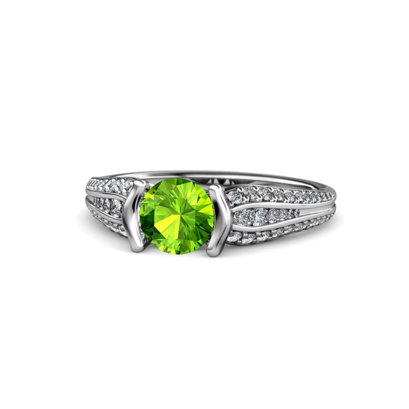 Alair Signature Peridot and Diamond Engagement Ring 