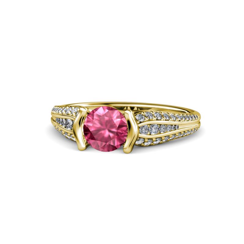 Alair Signature Pink Tourmaline and Diamond Engagement Ring 