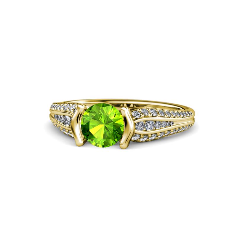 Alair Signature Peridot and Diamond Engagement Ring 