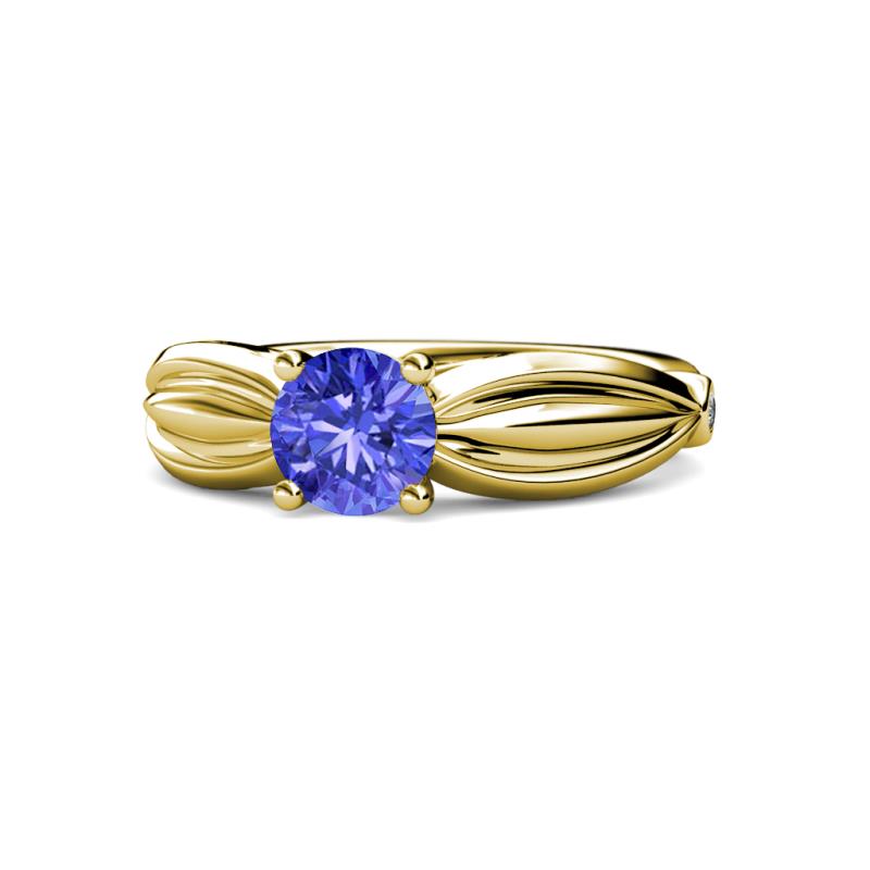 Kayla Signature Tanzanite and Diamond Solitaire Plus Engagement Ring 