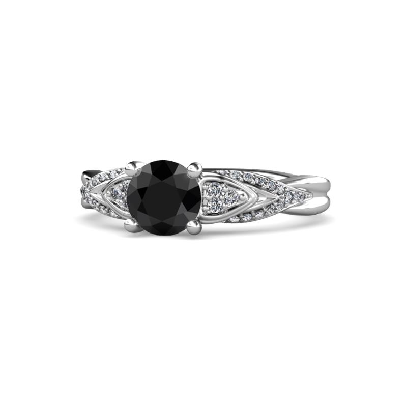 Belinda Signature Black and White Diamond Engagement Ring 