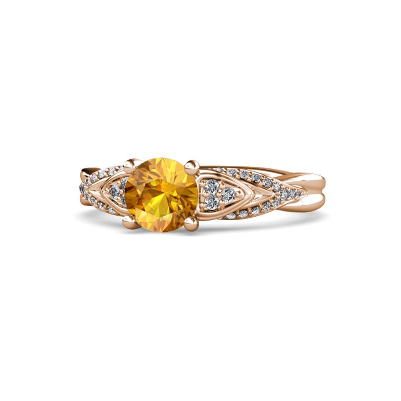 Belinda Signature Citrine and Diamond Engagement Ring 